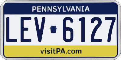 PA license plate LEV6127