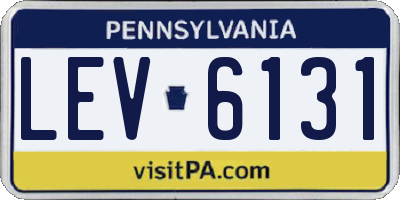 PA license plate LEV6131