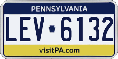 PA license plate LEV6132