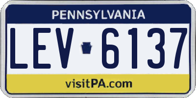 PA license plate LEV6137