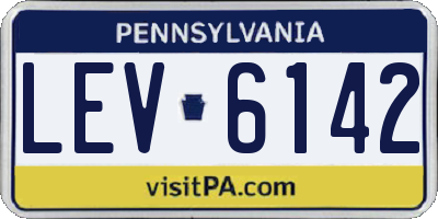 PA license plate LEV6142