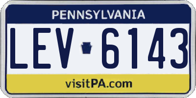 PA license plate LEV6143
