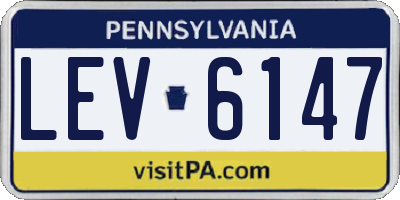 PA license plate LEV6147