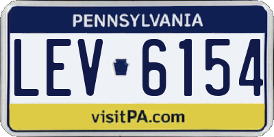 PA license plate LEV6154