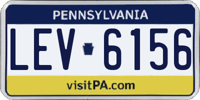PA license plate LEV6156