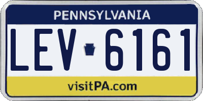 PA license plate LEV6161