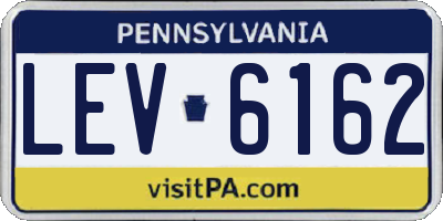 PA license plate LEV6162