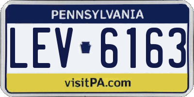 PA license plate LEV6163