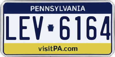 PA license plate LEV6164