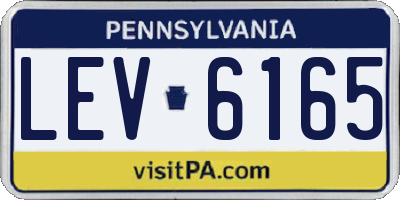 PA license plate LEV6165