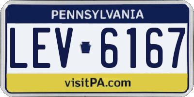 PA license plate LEV6167
