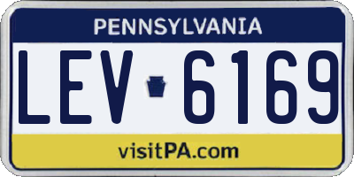 PA license plate LEV6169