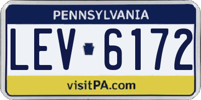 PA license plate LEV6172