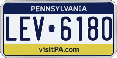 PA license plate LEV6180