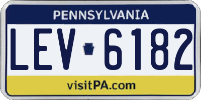 PA license plate LEV6182