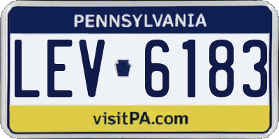 PA license plate LEV6183
