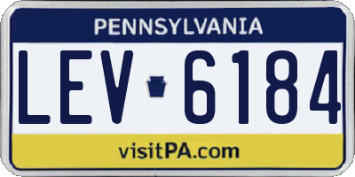 PA license plate LEV6184