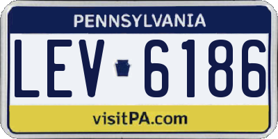 PA license plate LEV6186