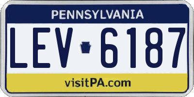 PA license plate LEV6187