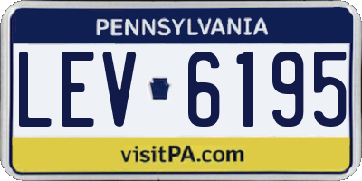PA license plate LEV6195