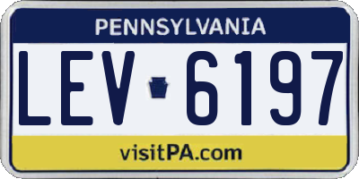 PA license plate LEV6197