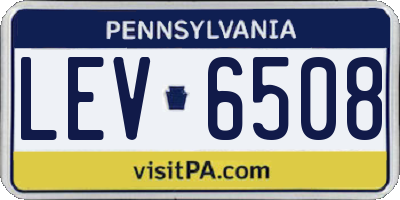 PA license plate LEV6508