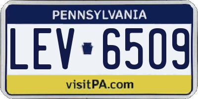 PA license plate LEV6509