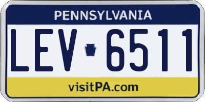 PA license plate LEV6511