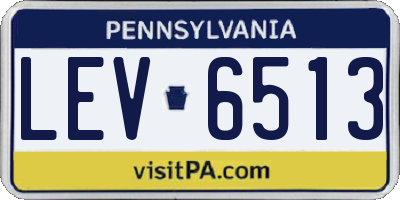 PA license plate LEV6513