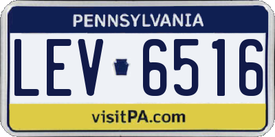 PA license plate LEV6516