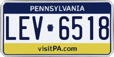 PA license plate LEV6518