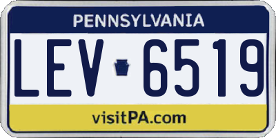 PA license plate LEV6519