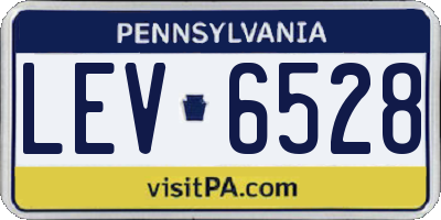 PA license plate LEV6528