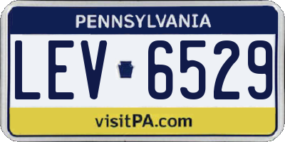 PA license plate LEV6529