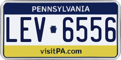 PA license plate LEV6556