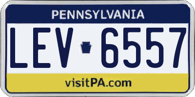 PA license plate LEV6557