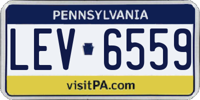 PA license plate LEV6559