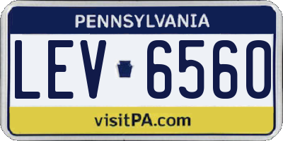 PA license plate LEV6560