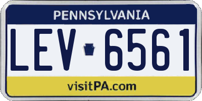 PA license plate LEV6561
