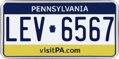 PA license plate LEV6567