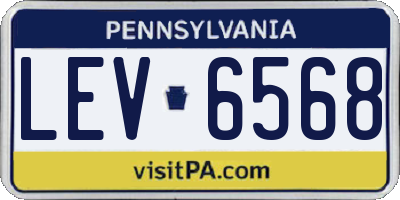 PA license plate LEV6568