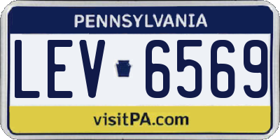 PA license plate LEV6569