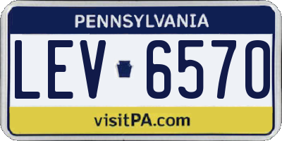 PA license plate LEV6570