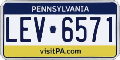 PA license plate LEV6571