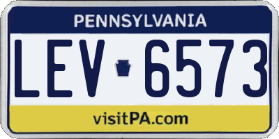 PA license plate LEV6573