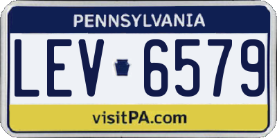 PA license plate LEV6579