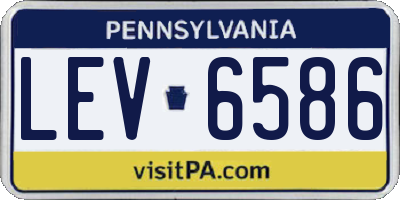 PA license plate LEV6586
