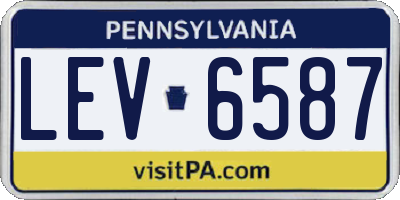 PA license plate LEV6587