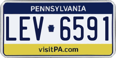 PA license plate LEV6591
