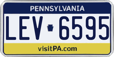 PA license plate LEV6595